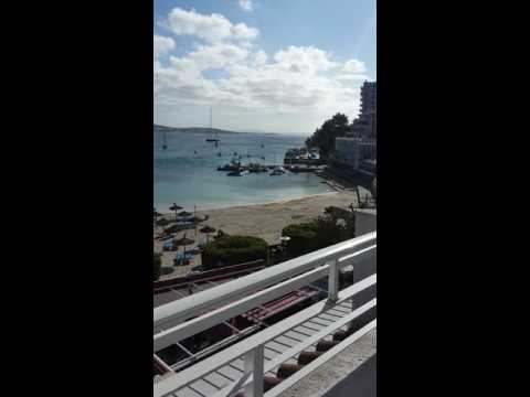 View from the belear beach apartments palma nova..