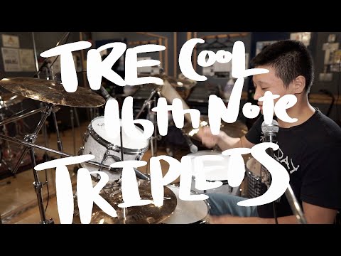 How TRE COOL uses 16th note triplets Drum Lesson (Green Day)