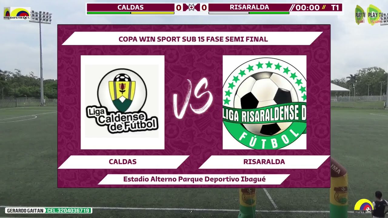CALDAS vs RISARALDA  COPA WIN SPORT SUB   15  FASE SEMIFINAL  IBAGUE
