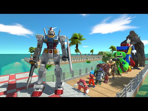 Gundam RX-78 vs Jumbo Josh OASIS DEATH RUN - Animal Revolt Battle Simulator