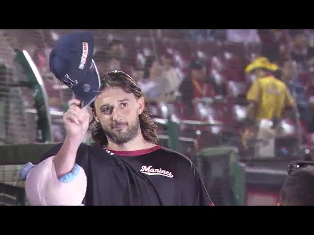 マリーンズ・ボルシンガー投手ヒーローインタビュー 2018/8/4 E-M