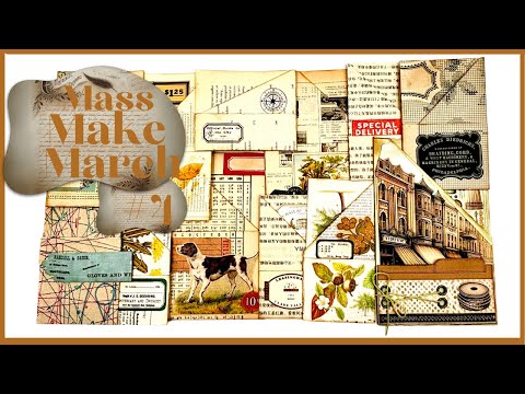 MASS MAKE MARCH #4 - SUPER SIMPLE-  3 POCKETS FROM 1 BOOKPAGE - #junkjournalideas #papercraft