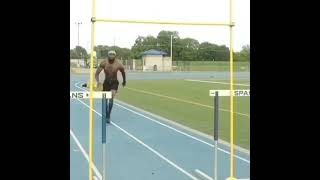 LeBron jumps over high jump bar like it&#39;s a hurdle 😮