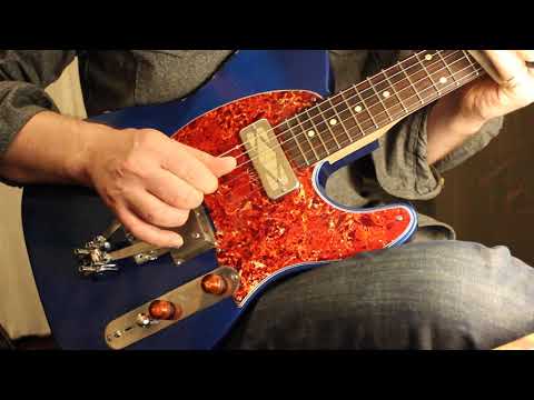 Waterslide Guitars T-Style Coodercaster  2021 Lake Placid Blue image 12