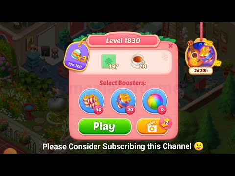 Matchington Mansion Level 1830, Level 1831, Level 1832 & Level 1833 - iOS/Android