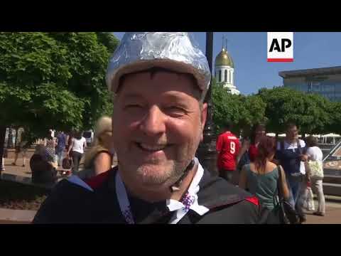 Belgium, England fans gather for match; both teams sure to progress