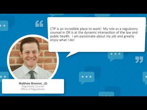 Work and Life at CTP: Matthew Brenner, JD Shares His Experiences