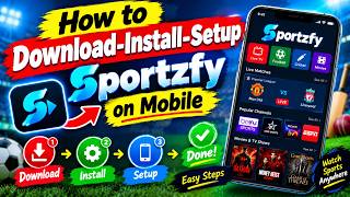 How to Download - Install - Setup Sportzfy on Mobile | Easy Step !!
