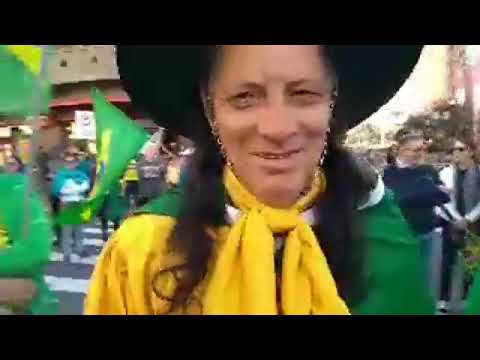 Manifestação em apoio as medidas do governo Bolsonaro, em Bento