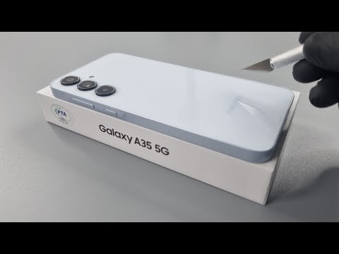 Samsung Galaxy A35 5G (Ice Blue) 8/256 Unboxing - ASMR