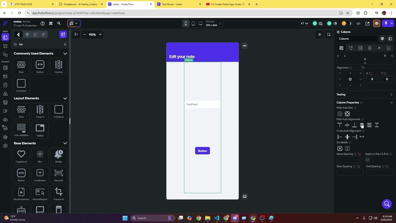 FlutterFlow: Simple Note Taking App