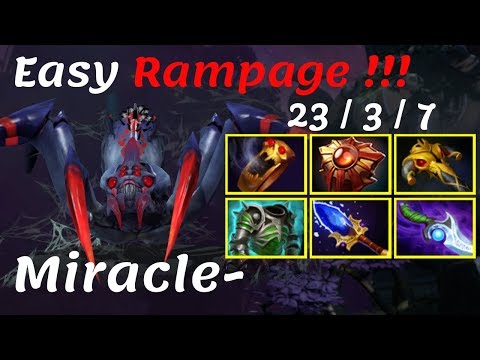 Miracle Broodmother - Rampage & Super Pusher 13.9k Damage on Building Gameplay Dota 2 7.22g