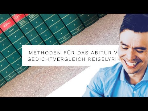 Poem comparison travel poetry: Methods for the Abitur V