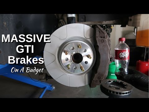 MK5 GTI Big Brake Upgrade - MASSIVE Cayenne Calipers!