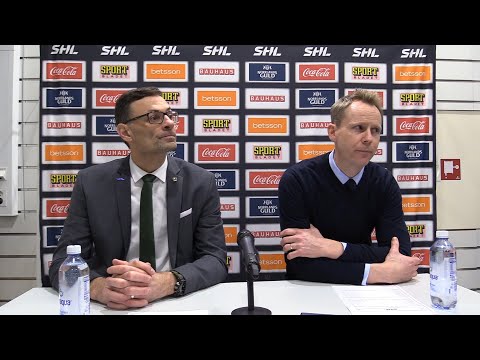 Presskonferens efter Färjestad BK-Djurgårdens IF