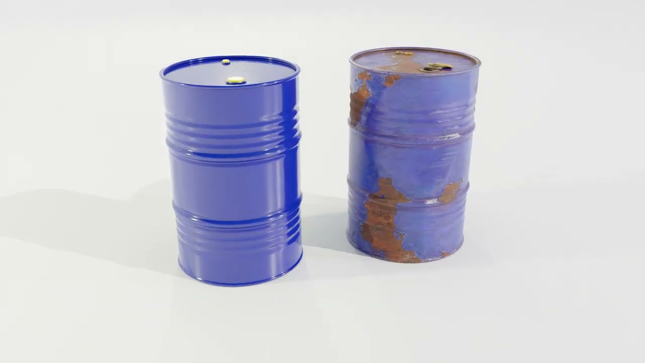 Steel Barrels 3D Model