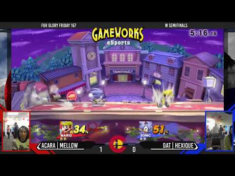 For Glory Friday #167 - AcaRa|Mellow (Mario) Vs. DaT|Hexique (Rosalina, Sonic) - Winners Semifinals