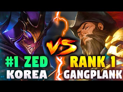 Rank 1 Gangplank Faces Off Against #1 Zed Korea (Zed99)