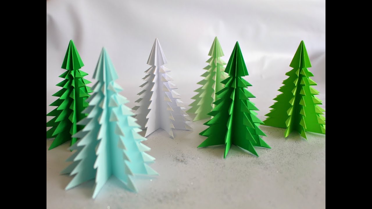 Оригами Ёлка из бумаги(без клея). DIY Arbol de Navidad de papel. Paper Christmas tree