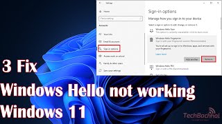 Fix Windows Hello not working on Windows 11