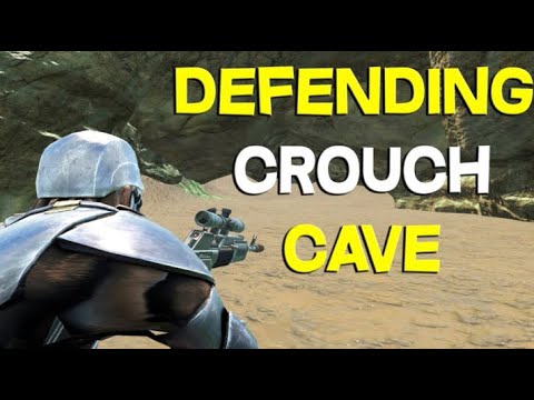 Raiding/Defending crouch bear cave INSANE (insomnia ark 10x 6 man)