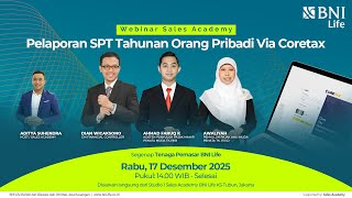 Thumbnail #WEBINAR : SOSIALISASI PELAPORAN SPT TAHUNAN ORANG PRIBADI VIA CORETAX - UNTUK TENAGA PEMASAR