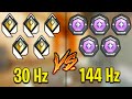 Valorant: 5 Radiant With 30hz VS 5 Diamond With 144hz! // 30fps VS 144fps - Who Wins?