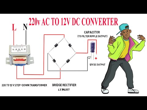 how to make ac to dc converter at home electrical animation