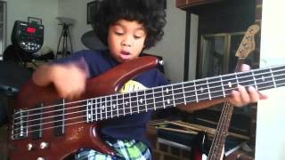 4 year old bass player