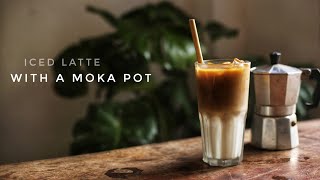 Today coffee, iced latte with a moka pot | Little kitchen in dalat