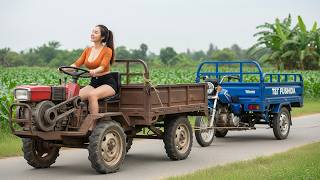 Abandoned T&T Fushida 3-Wheeled Truck Found – Genius Girl Tries to Start It After Years!