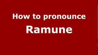 How to pronounce Ramune