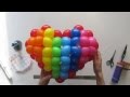 Сердце плетеное из воздушных шаров / 3D woven heart of balloon twisting ...