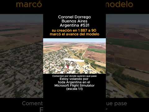 Coronel Dorrego, Buenos Aires desde el Microsoft Flight Simulator #coroneldorrego #buenosaires #msfs