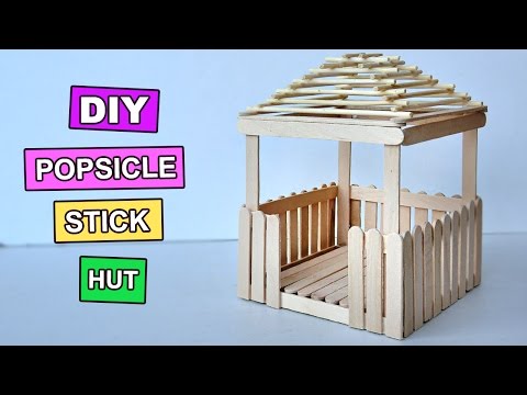 Popsicle Stick Crafts - Miniature Relaxing Hut #3