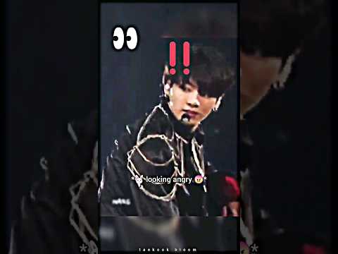 Jungkook gets angry 😠💢 when he's jealous 😂 He's scary‼️ #taekook #shorts