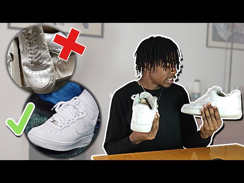 COMMENT ENLEVER LES PLIS DE SES PAIRES  👟 ( How To Get Creases Out Of Air Force 1's) - AKA LENNY