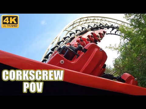Back row point of view footage of Corkscrew
