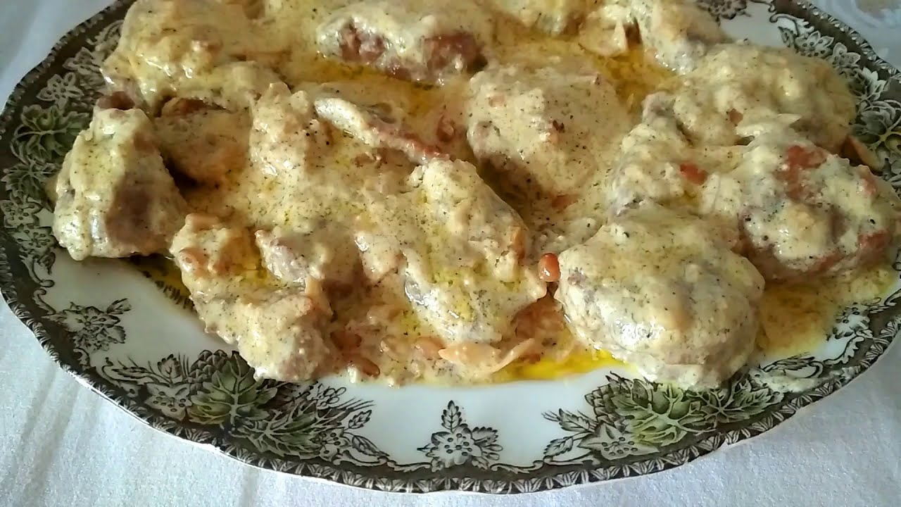 SOLOMILLO DE CERDO A LA NATA CON PIÑONES Y ALMENDRAS. FACILÍSIMO Y RÁPIDO DE HACER. RECETA NAVIDEÑA