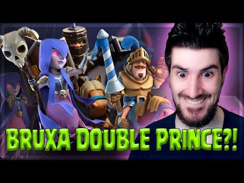 CRIEI O DECK DE BRUXA DOUBLE PRINCE NO CLASH ROYALE! FUNCIONA??