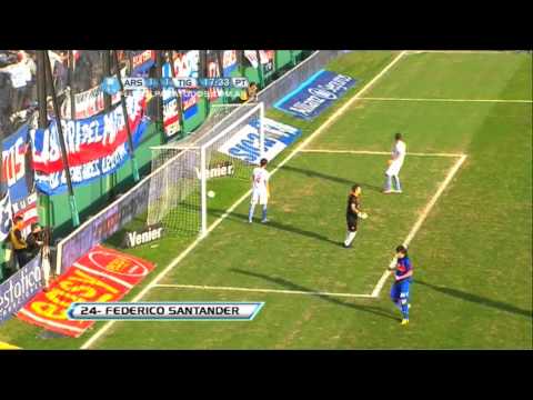 Gol de Santander. Arsenal 1 - Tigre 1. Fecha 15. Torneo Final 2013. Fútbol Para Todos