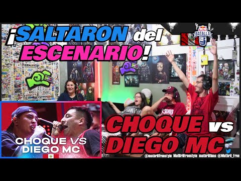 🔴COLOMBIANOS REACCIONAN a CHOQUE vs DIEGO MC - ¡SALTARON del ESCENARIO! [RED BULL PERÚ 2023]