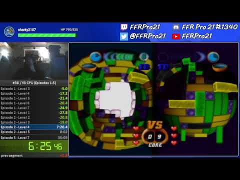 N64 - Tetrisphere - VS CPU Speedrun (Episodes 1-3) - 15:37