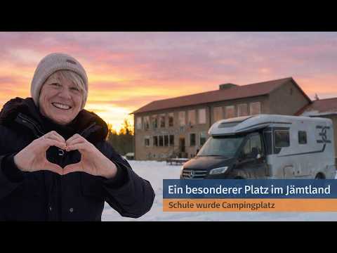 Winter in Schweden – Campingplatz auf der Eisbahn