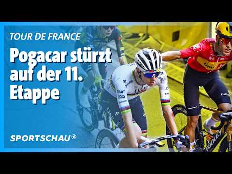 Tour de France, 11. Etappe Highlights: Stürze und Ausreißerkampf in Toulouse | Sportschau