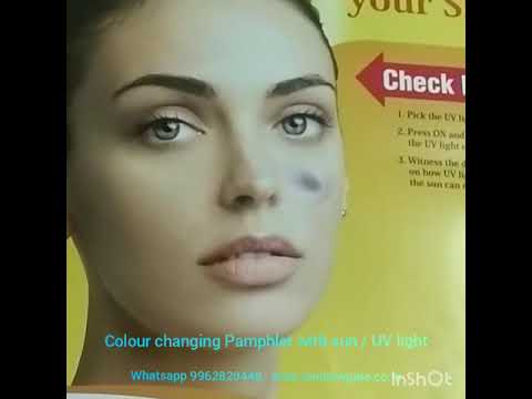 Multicolor paper color changing promotional pamphlet