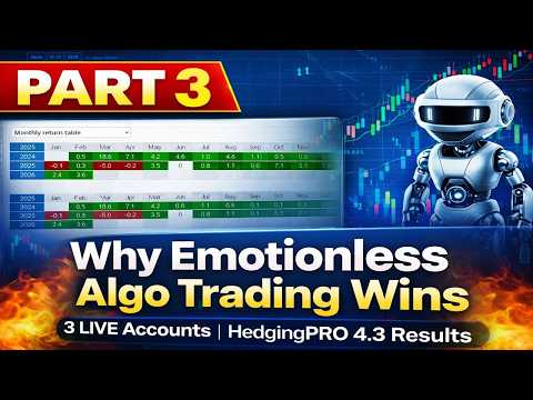 PART 3 🔥 Why Emotionless Algo Trading Wins | 3 LIVE Accounts | HedgingPRO 4.3 Results