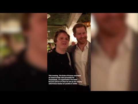 Prince Harry attends fundraiser for Sentebales where Lewis Capaldi performed Someone You Loved