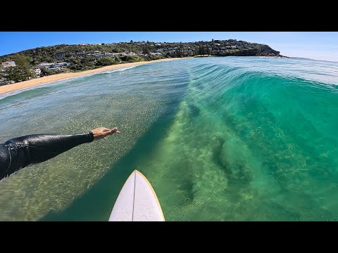 SURFING ULTRA GLASSY WAVES! (RAW POV) *DREAMY CONDITIONS*