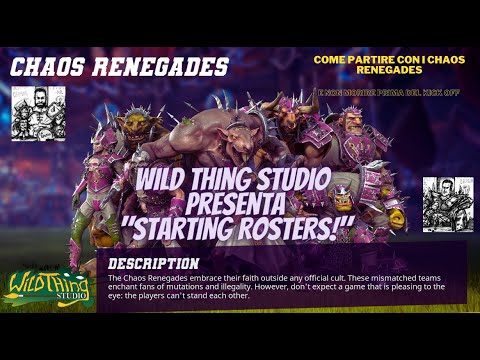 01. STARTING ROSTERS! Guida di Blood Bowl ai "Chaos Renegades"